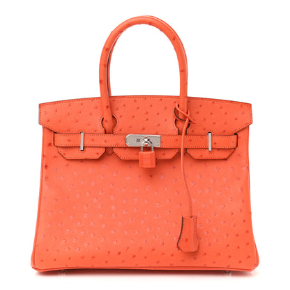 Hermes Ostrich Birkin 30 Tangerine 1 of 11