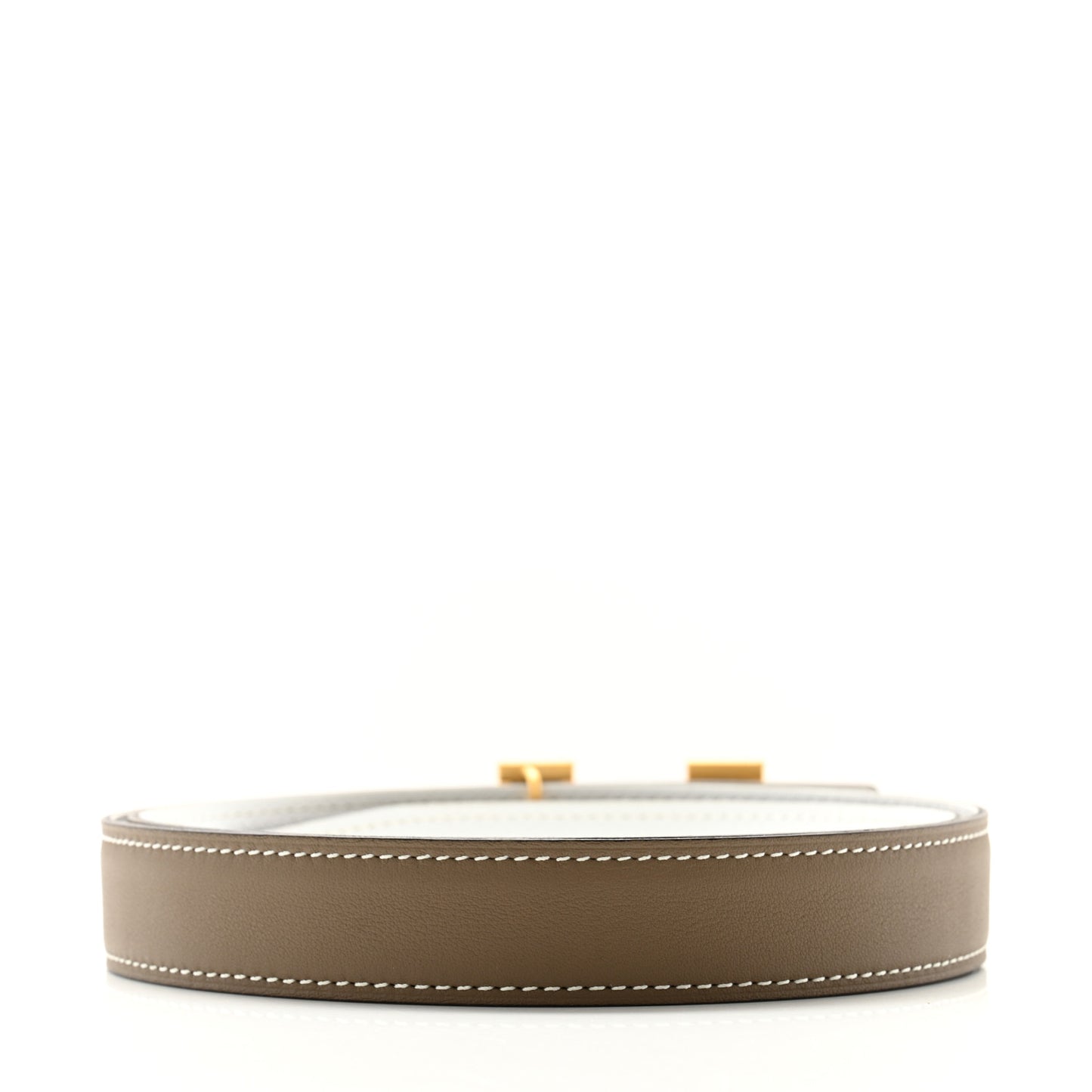 Epsom Swift 24mm Mini Constance H Belt 80 White Etoupe