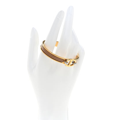 Hermes Enamel Mini Clic Chaine d'Ancre Bracelet PM Marron Glace 2 of 5