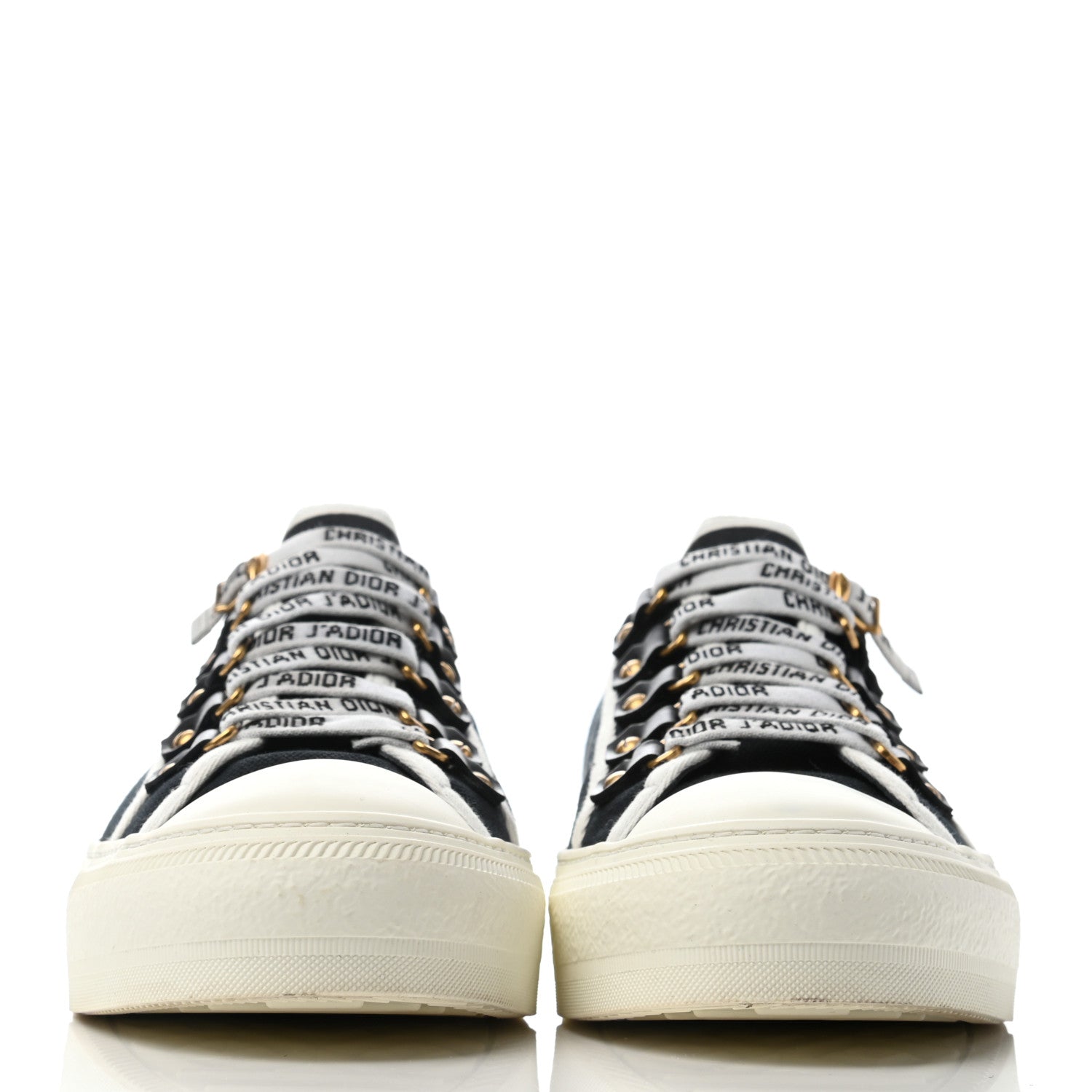 Christian Dior Canvas Walk'N'Dior Low Top Sneakers 38.5 Black 2 of 6