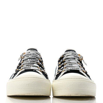 Christian Dior Canvas Walk'N'Dior Low Top Sneakers 38.5 Black 2 of 6