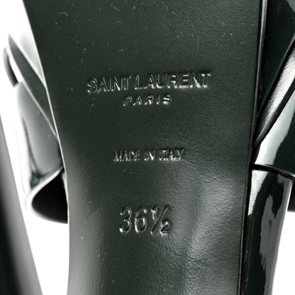 Saint Laurent Patent Tribute 105 Platform Sandals 36.5 Green 8 of 8