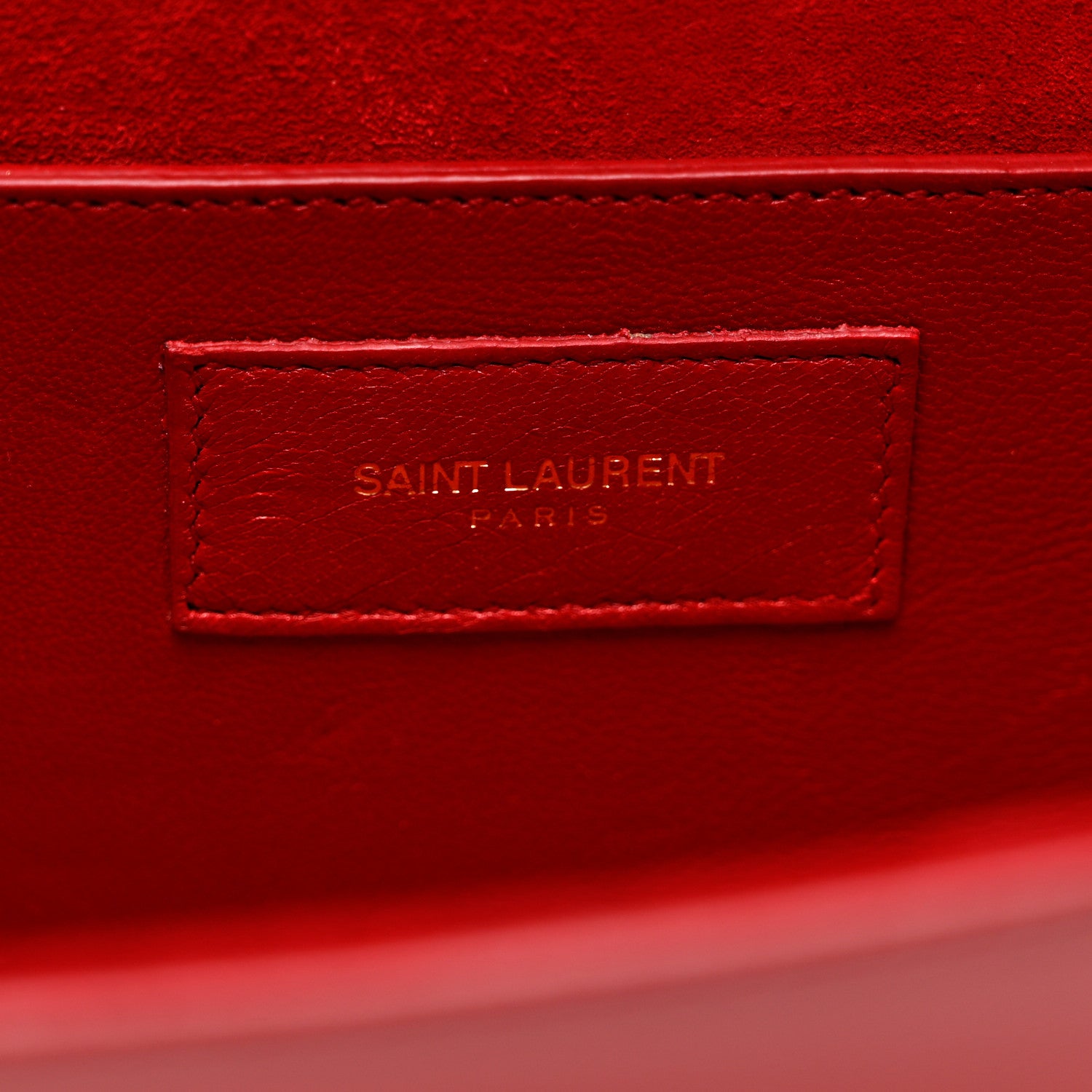 Saint Laurent Grain De Poudre Classic Monogram Cassandre Clutch New Red 6 of 6