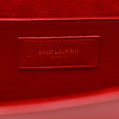 Saint Laurent Grain De Poudre Classic Monogram Cassandre Clutch New Red 6 of 6