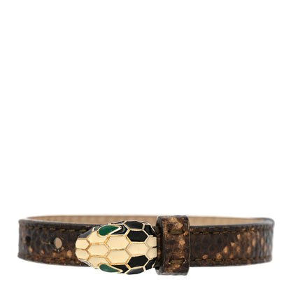 Bulgari Karung Snakeskin Serpenti Forever Bracelet Brown 1 of 6