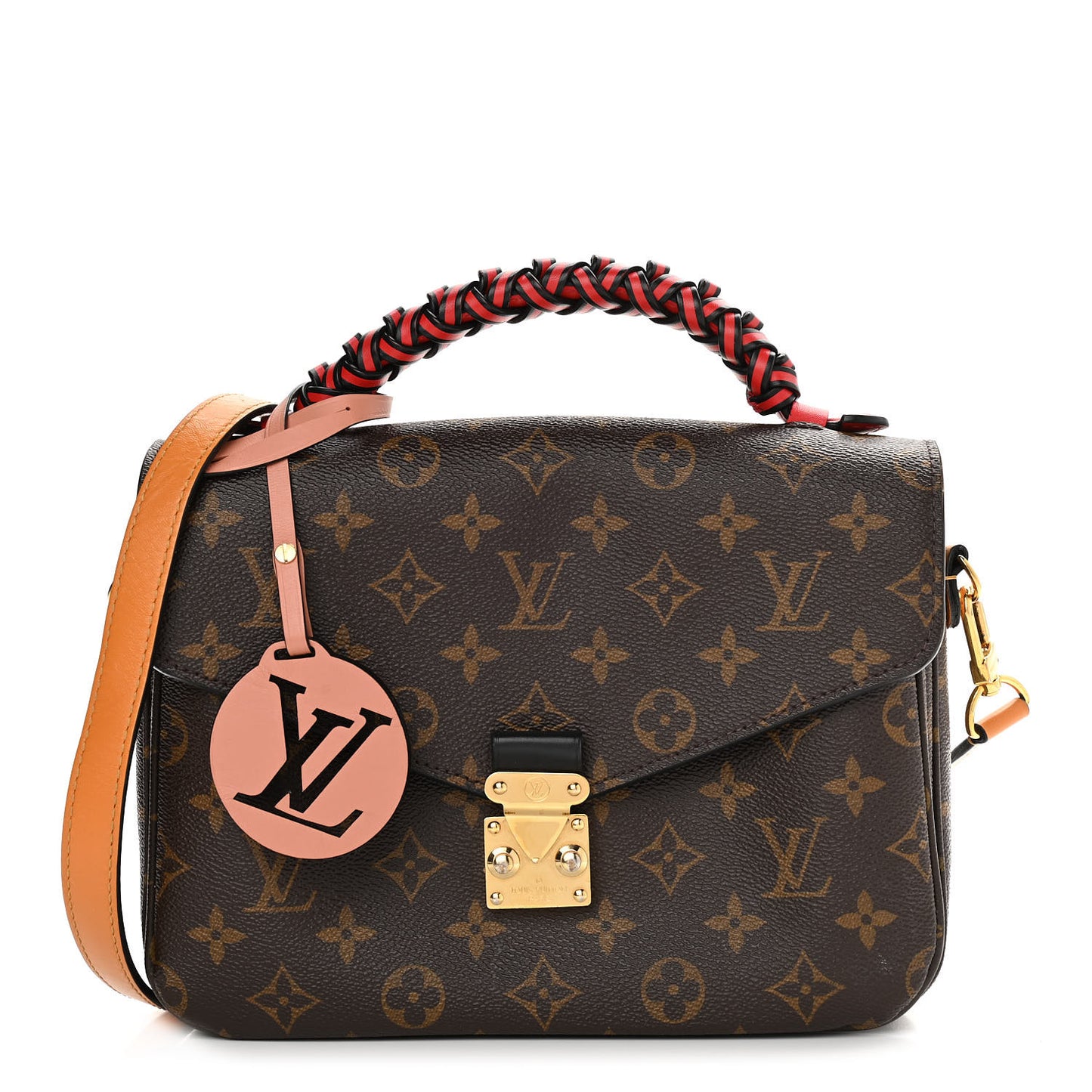 Monogram Braided Pochette Metis Coquelicot