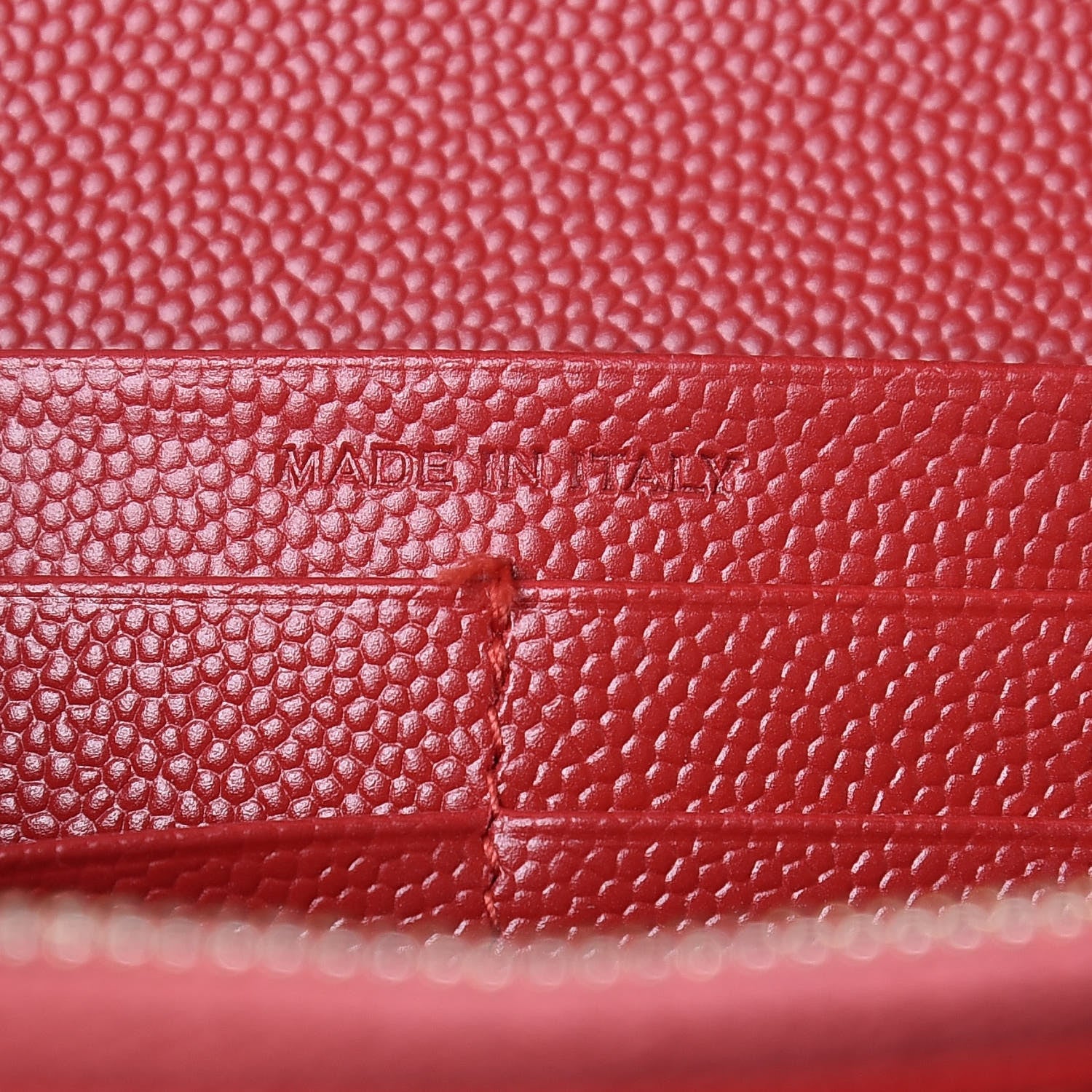 Saint Laurent Grain De Poudre Matelasse Chevron Monogram Flap Wallet Red 7 of 12