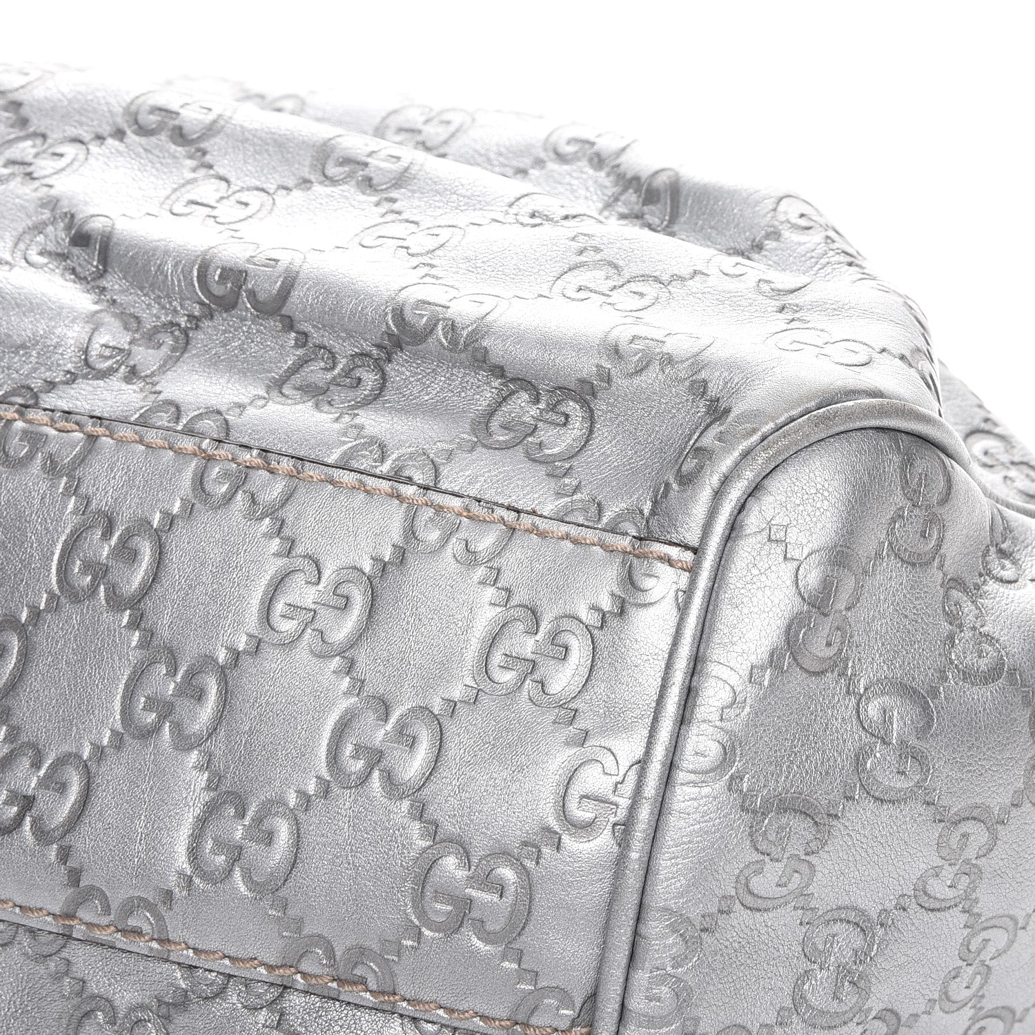 Gucci Guccissima Medium Sukey Tote Silver 9 of 11