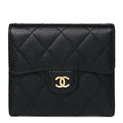 Chanel Caviar Quilted Compact Flap Wallet Black 1 of 19