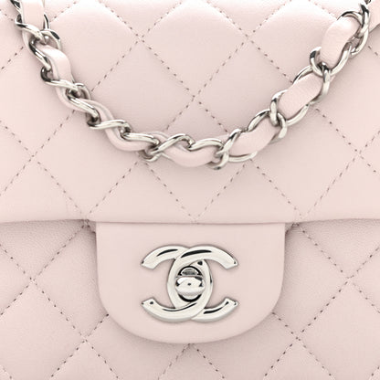 Chanel Lambskin Quilted Mini Rectangular Flap Light Purple 8 of 11