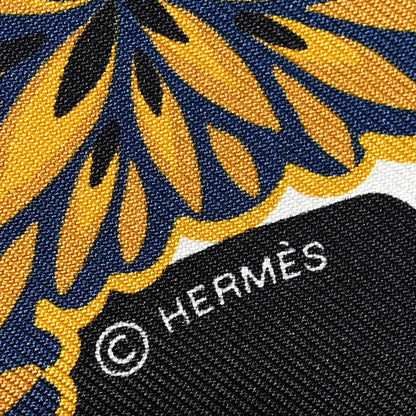 Hermes Silk Three Graces Twilly Black Gold Taupe 3 of 4