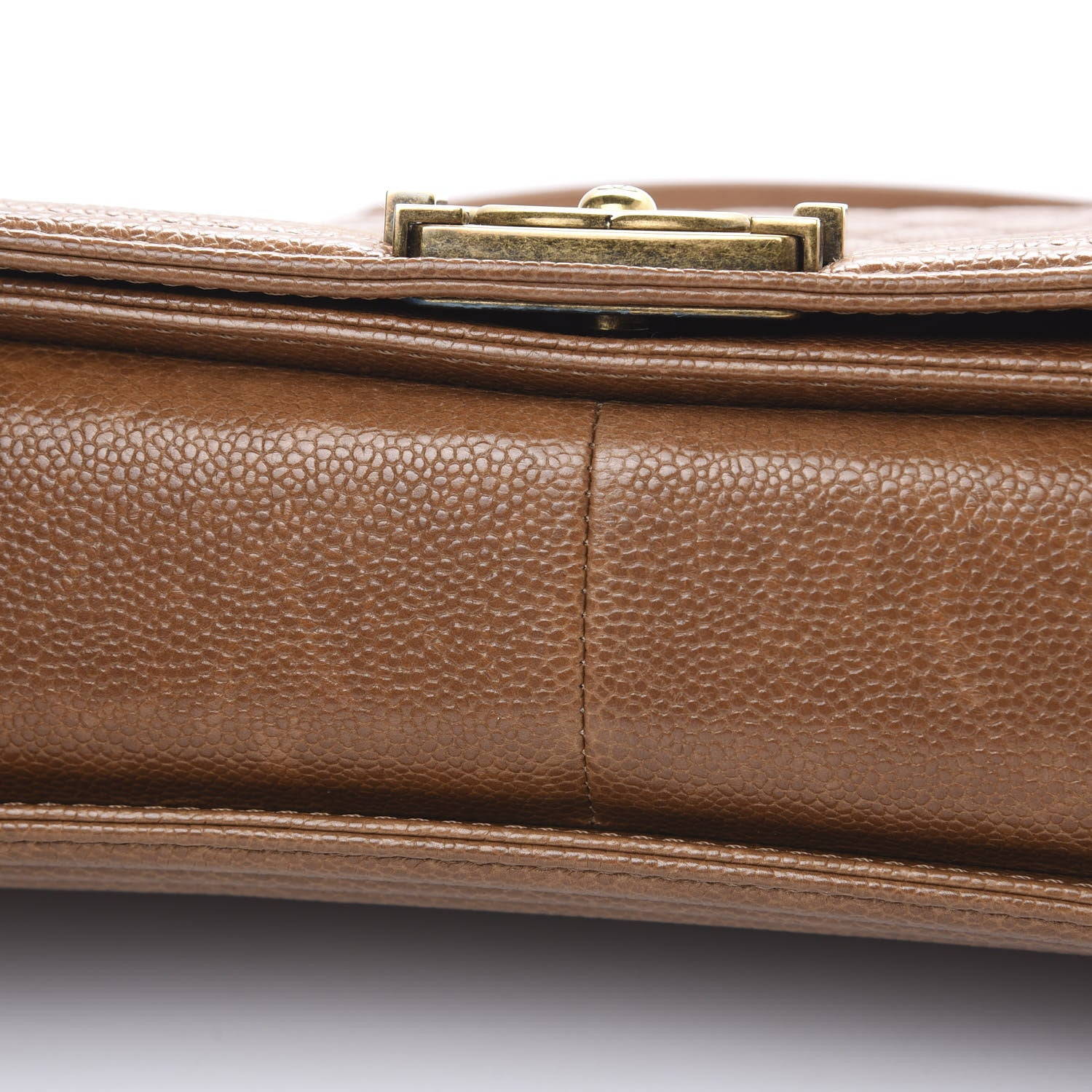 Chanel Caviar Quilted New Medium Boy Flap Light Brown 9 of 15