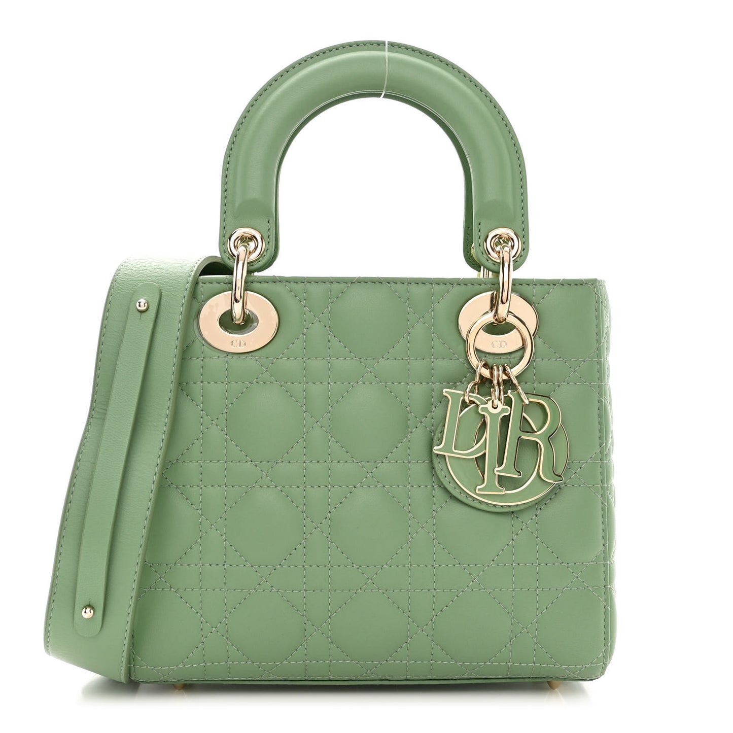 Lambskin Cannage Small My ABCDior Lady Dior Green