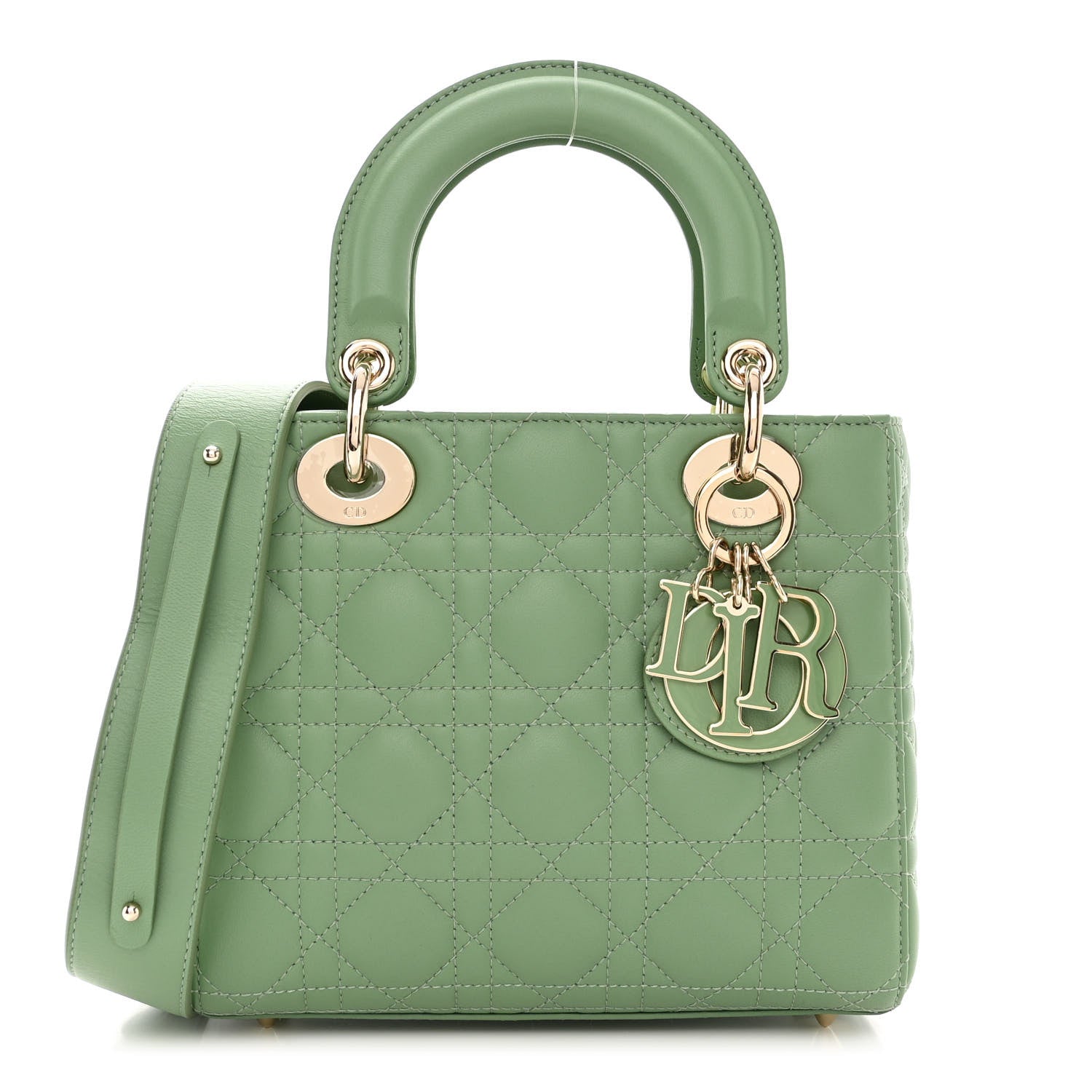 Christian Dior Lambskin Cannage Small My ABCDior Lady Dior Green 1 of 11