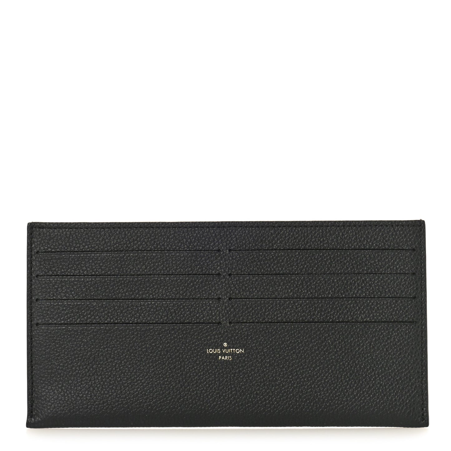 Calfskin Felicie Chain Wallet Card Holder Insert Black