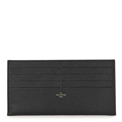 Louis Vuitton Calfskin Felicie Chain Wallet Card Holder Insert Black 1 of 8