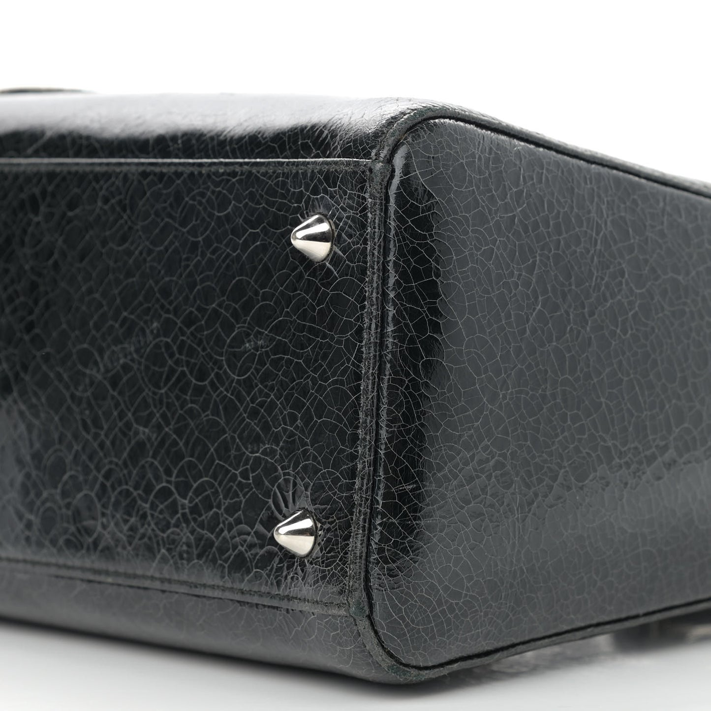 Ceramic Effect Deerskin Jeweled Swan Lady Dior Black