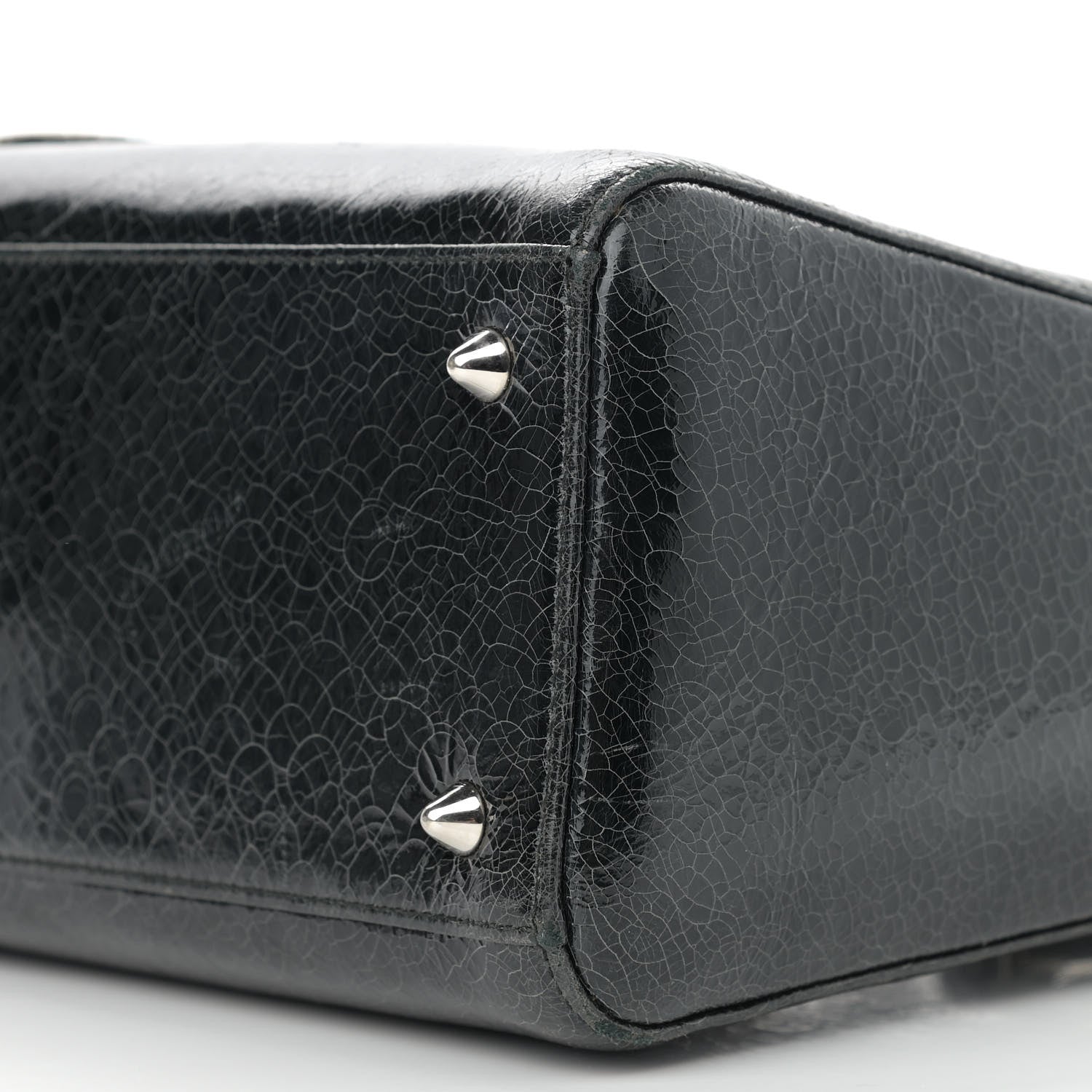 Christian Dior Ceramic Effect Deerskin Jeweled Swan Lady Dior Black 6 of 12
