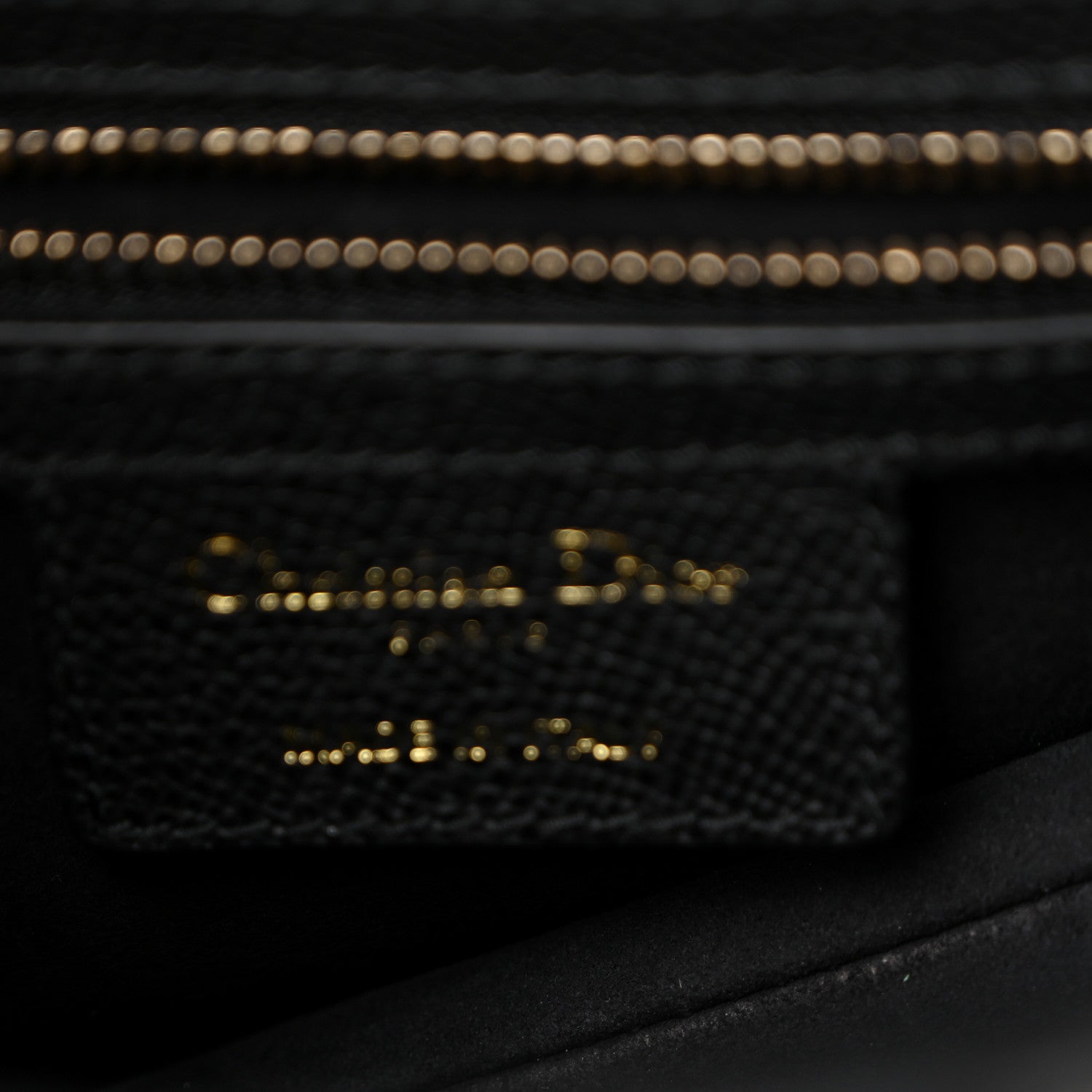 Christian Dior Grained Calfskin Saddle Bag With Strap Black 6 of 10