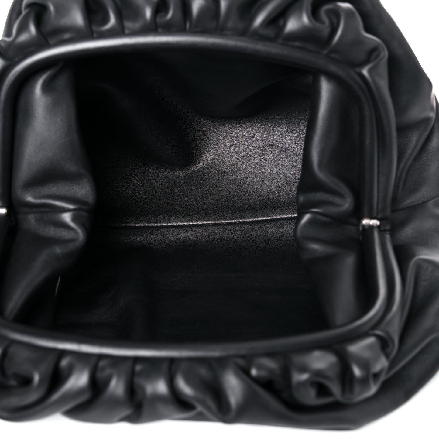 Smooth Butter Calf The Pouch Oversized Clutch Black