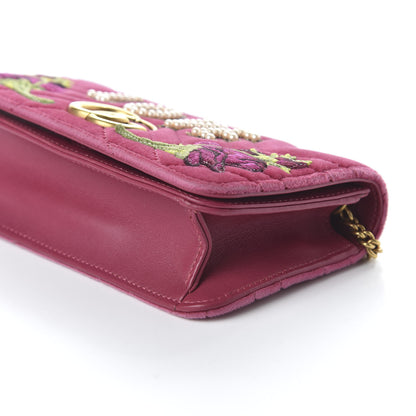 Gucci Velvet Matelasse Love Embroidered GG Marmont Mini Bag Light Raspberry Rose 7 of 11