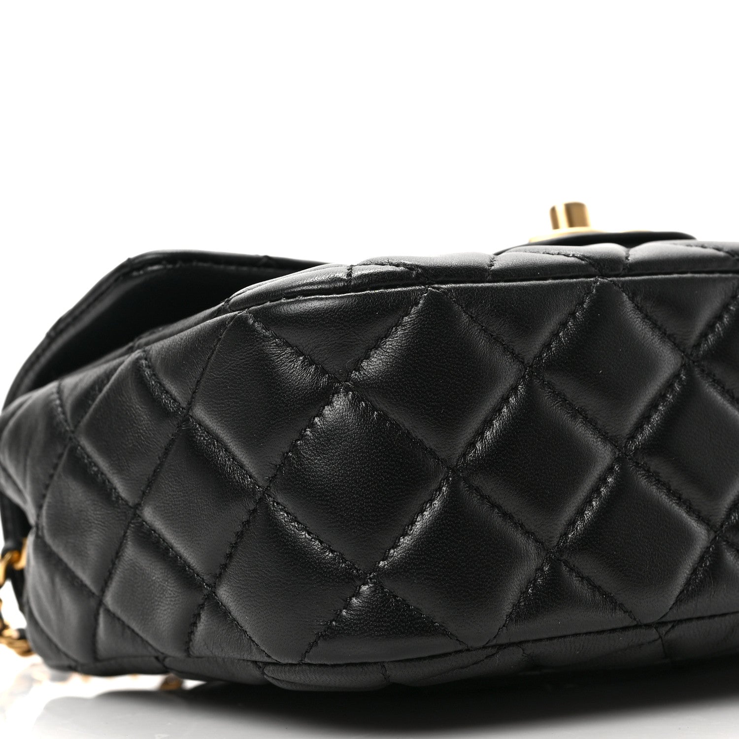 Chanel Lambskin Enamel Quilted Small Coco Hearts Flap Black 8 of 9