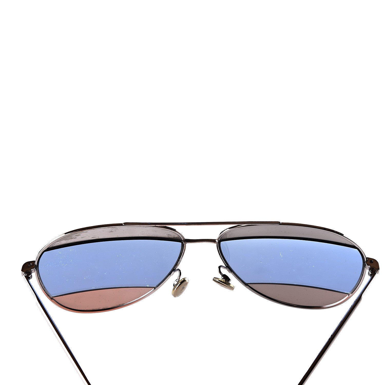 Christian Dior Split 1 Aviator Sunglasses Silver Blue 10 of 10
