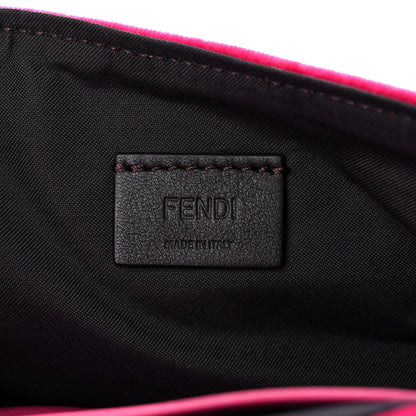 Fendi Velvet FF Embossed Hip Belt Baguette Bag Fuxia 6 of 16