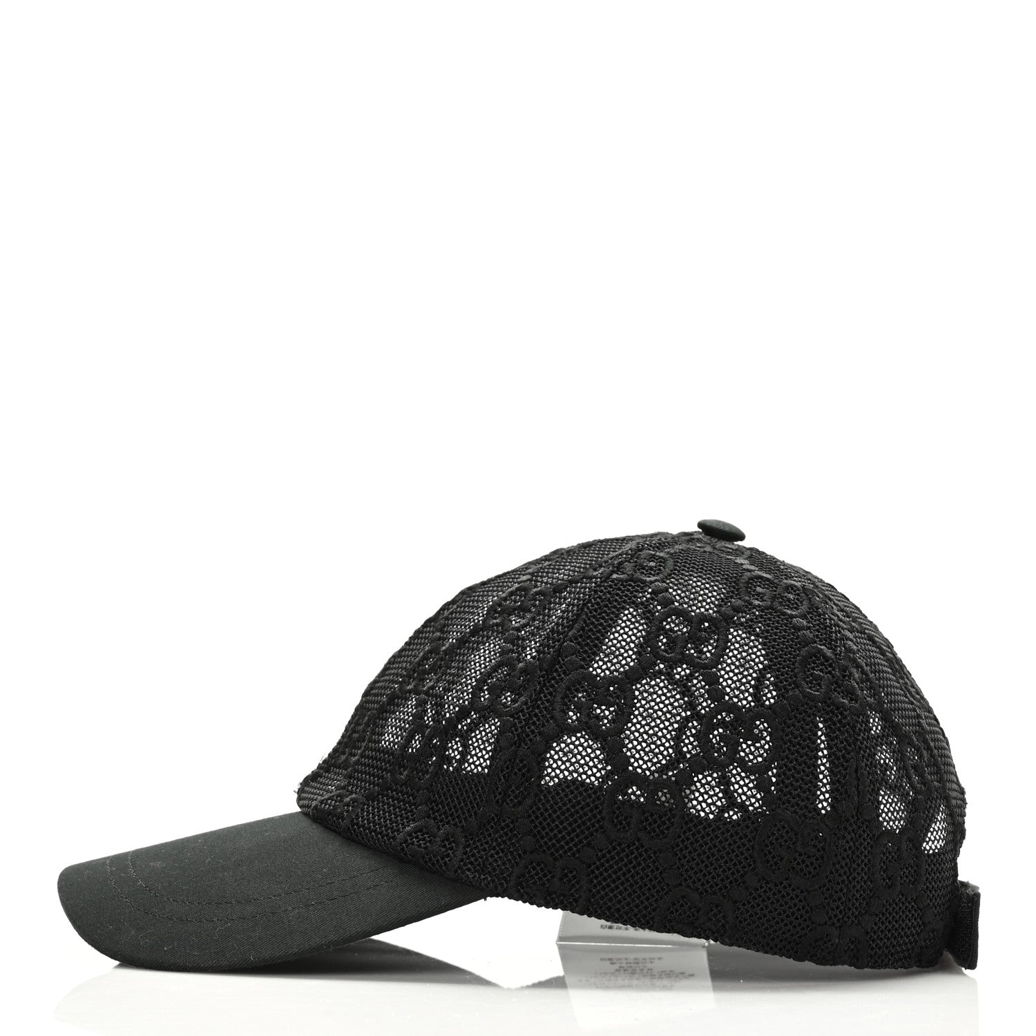 Gucci Mesh GG Monogram Shivali Baseball Hat S Black 3 of 8