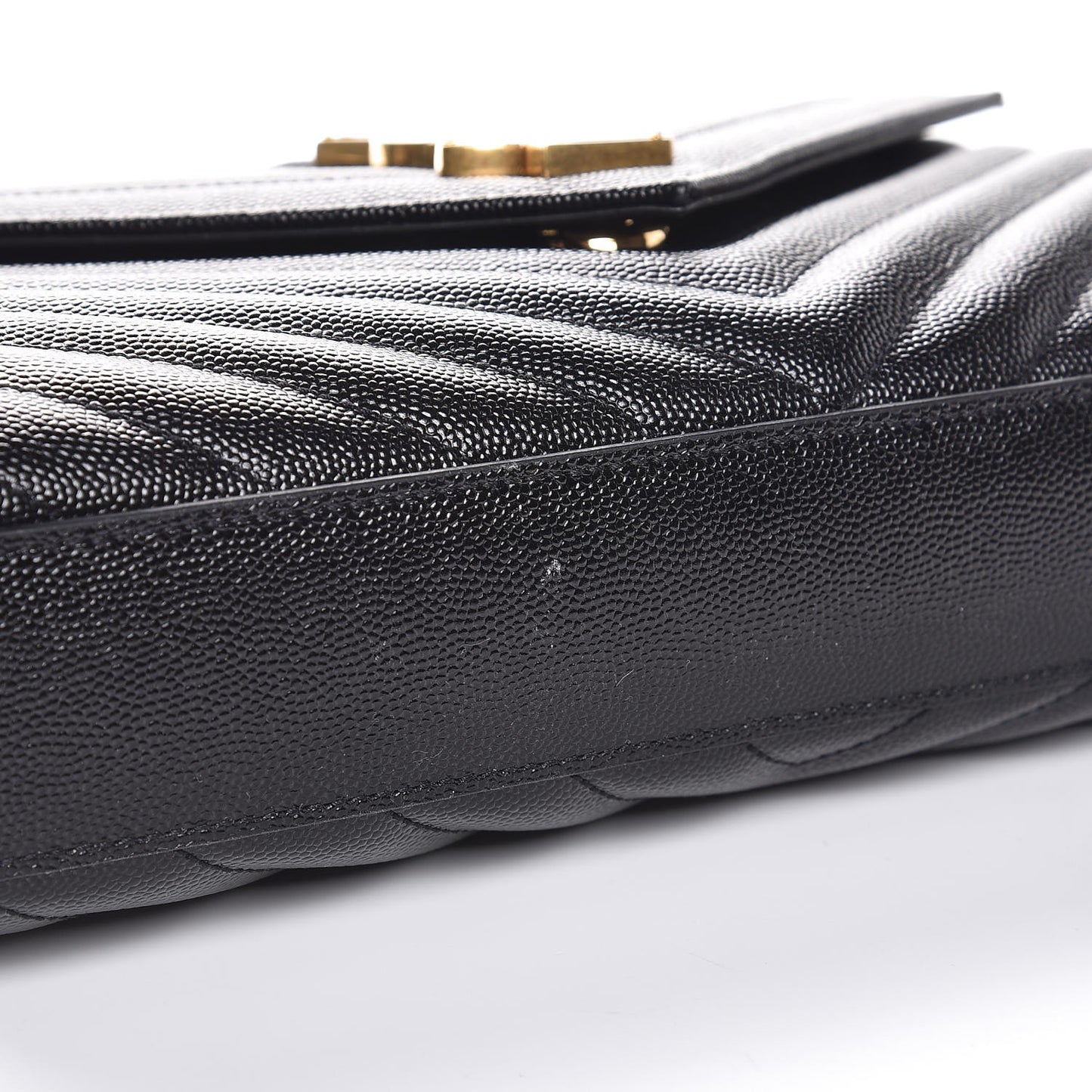 Grain De Poudre Matelasse Chevron Medium Monogram Satchel Black