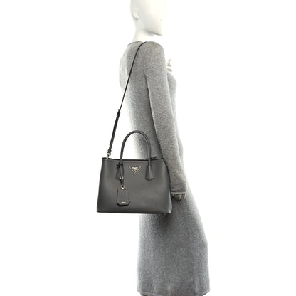 Prada Saffiano Cuir Medium Double Bag Marmo 2 of 9