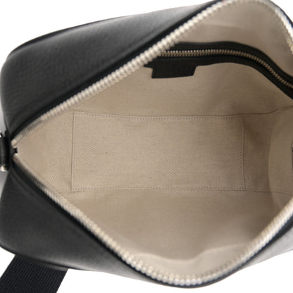 Gucci Piuma Calfskin Jumbo GG Embossed Messenger Bag Black 5 of 12