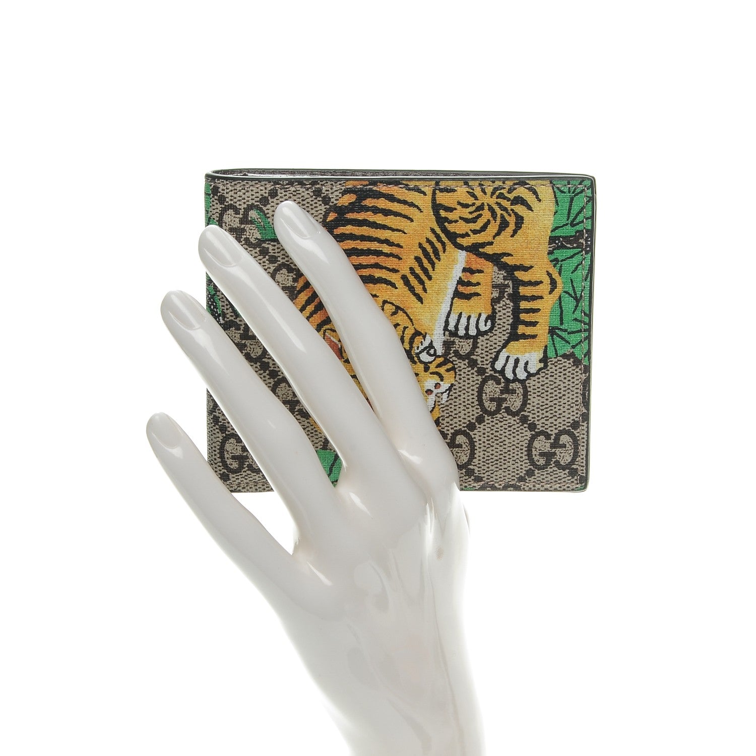 Gucci GG Supreme Monogram Bengal Bi-Fold Wallet Beige Yard 2 of 7