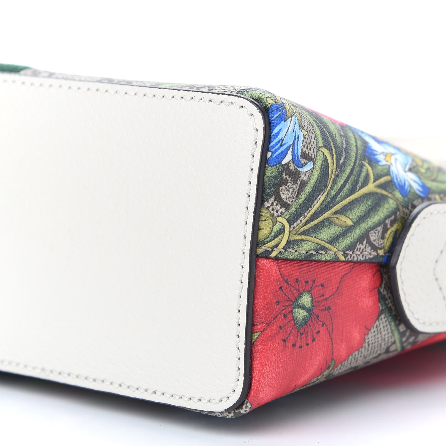 Gucci GG Supreme Monogram Flora Web GG Small Ophidia Dome Shoulder Bag White 9 of 9