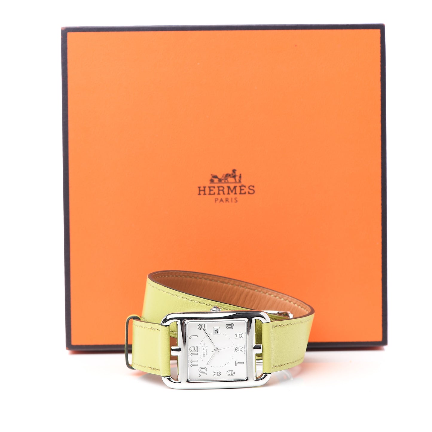 Stainless Steel Chevre Mysore 29mm Cape Cod Double Tour Quartz Watch Vert Anis