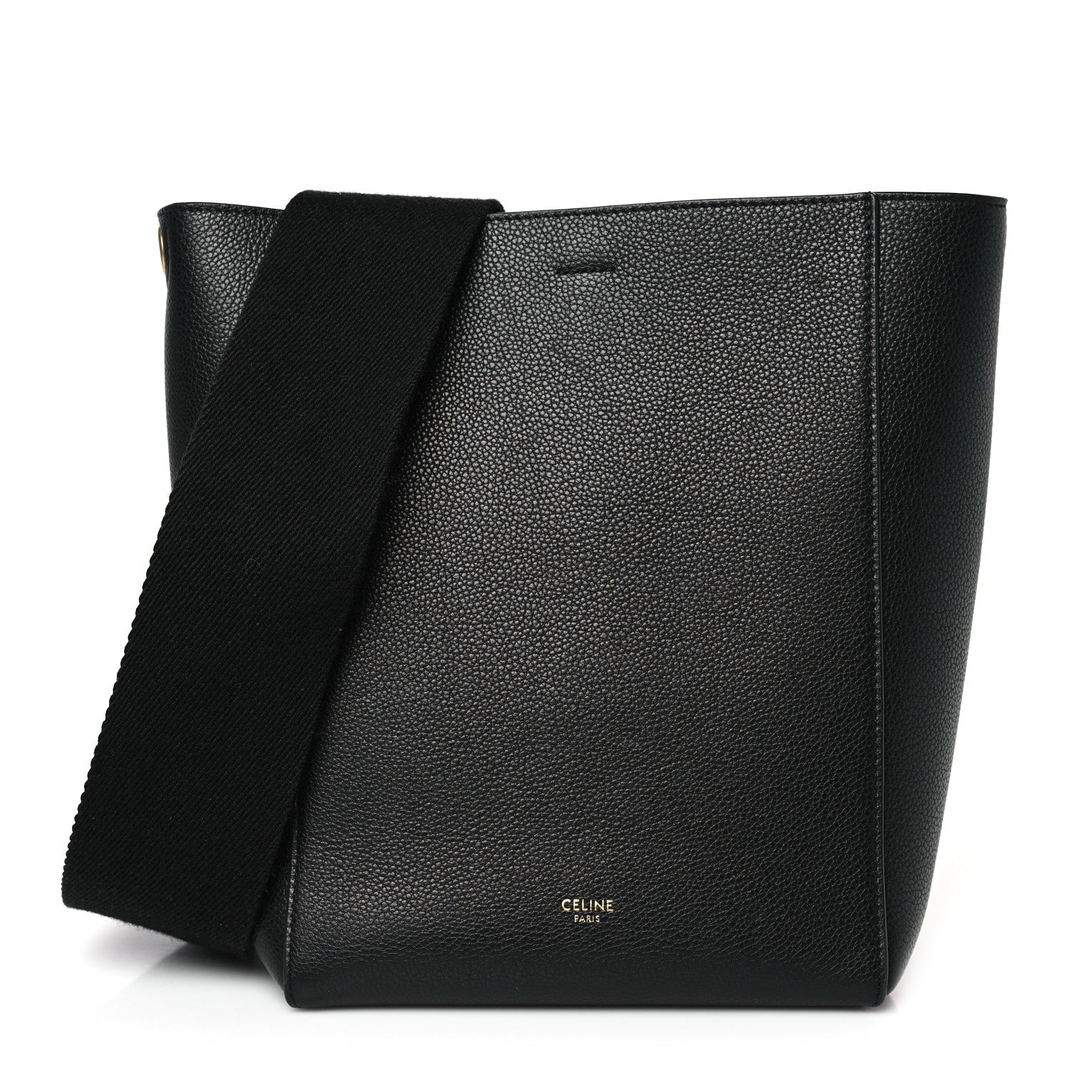 Celine Soft Grained Calfskin Small Sangle Bucket Bag Black 1 of 9