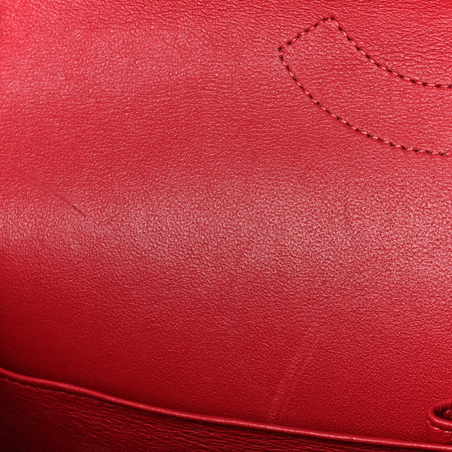 Chanel Caviar Chevron Quilted Jumbo Double Flap Dark Red 10 of 14