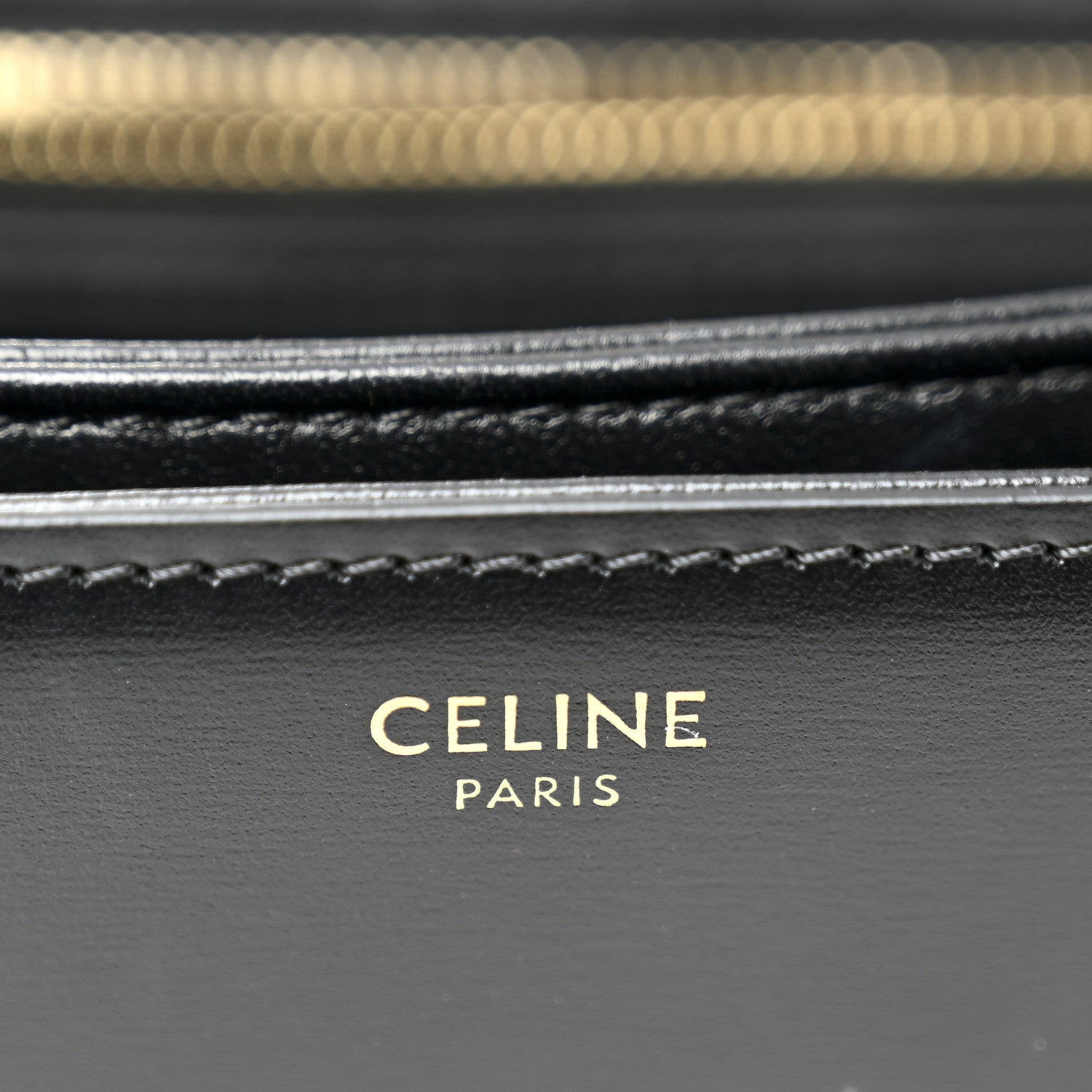 Celine Shiny Calfskin Medium Triomphe Black 6 of 12