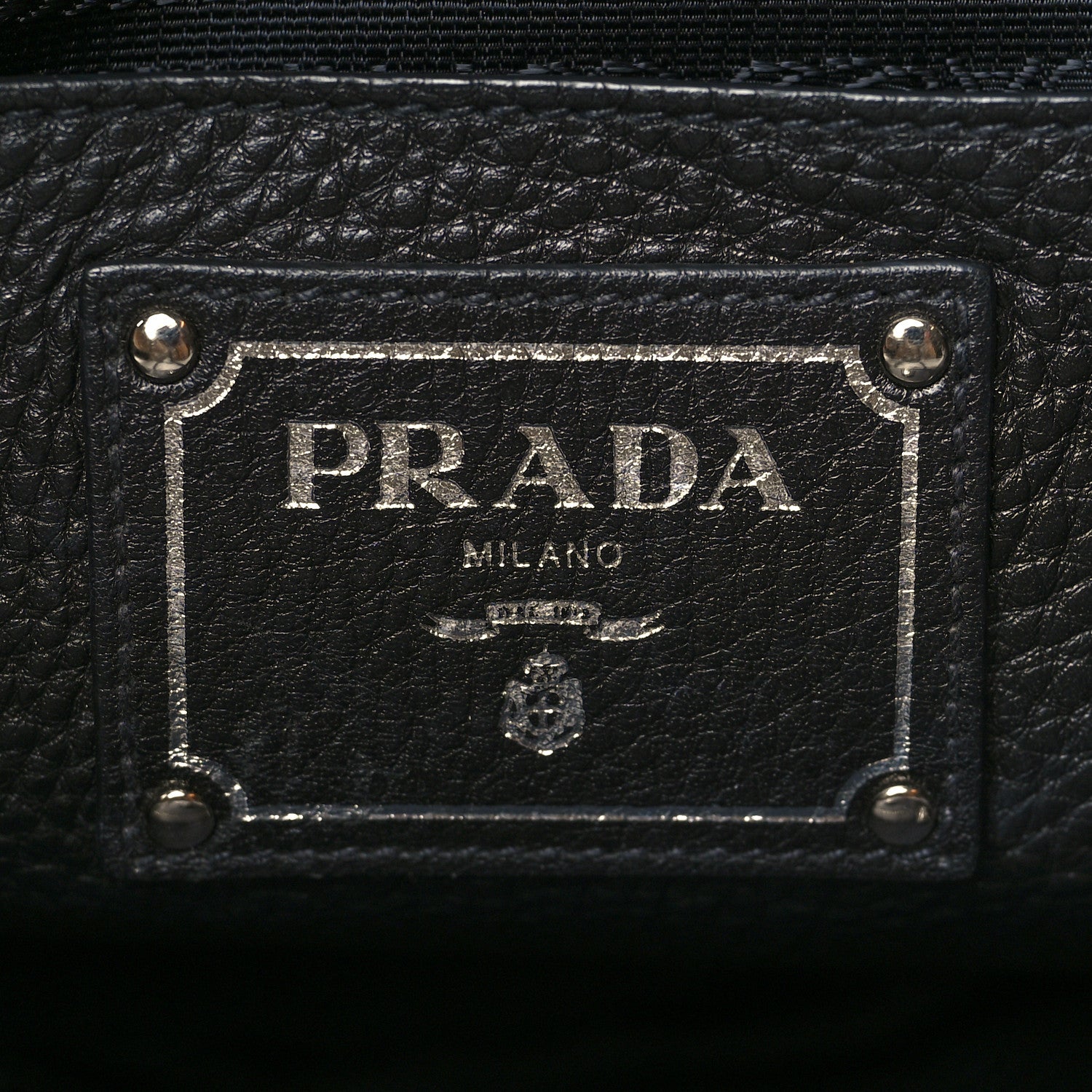 Prada Glace Calf Twin Pocket Tote Black 11 of 26