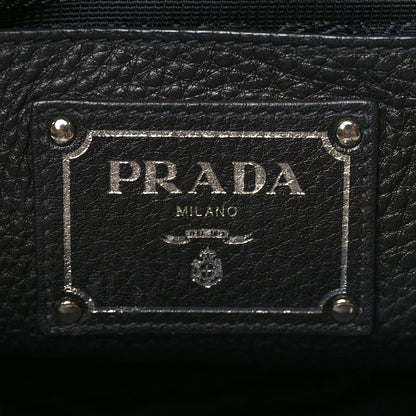 Prada Glace Calf Twin Pocket Tote Black 11 of 26