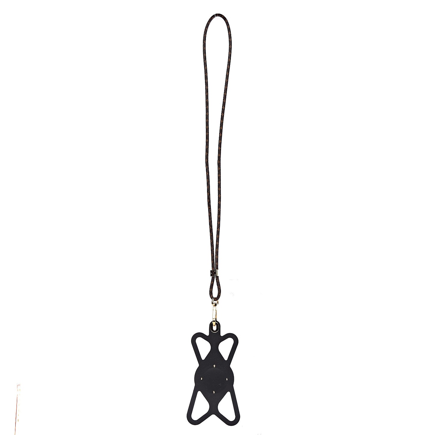Monogram Silicone Louise Phone Holder Black