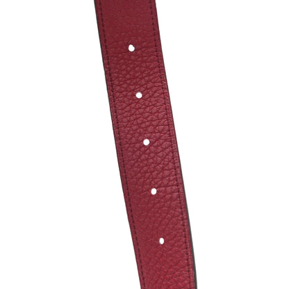 Hermes Togo Box 32mm Strie H Belt 85 Rubis Black 4 of 6
