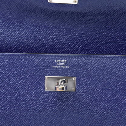Hermes Epsom Kelly Longue Wallet Bleu Electrique 6 of 14