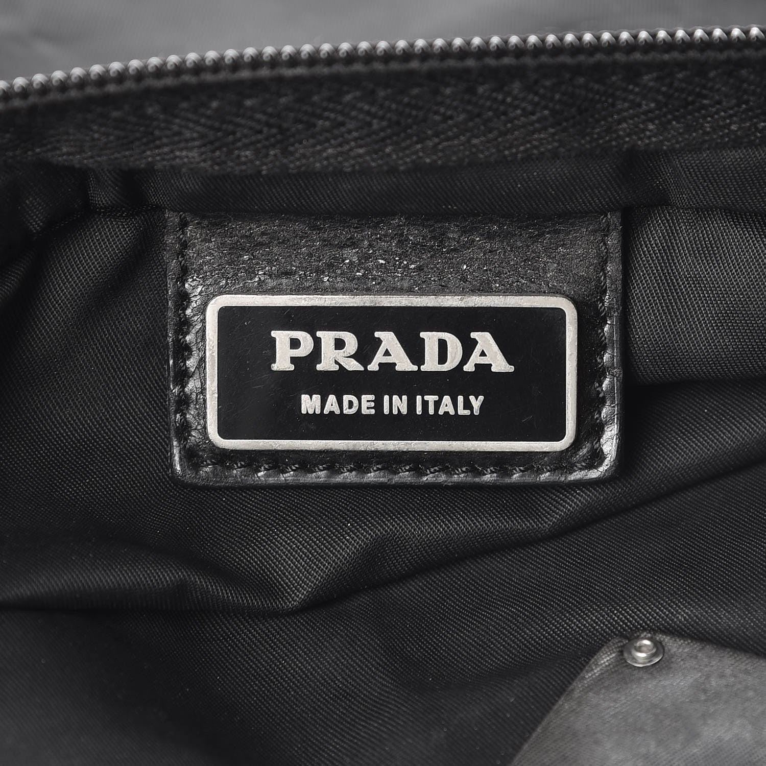 Prada Nylon Flat Messenger Bag Black 6 of 13