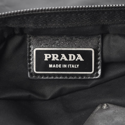 Prada Nylon Flat Messenger Bag Black 6 of 13