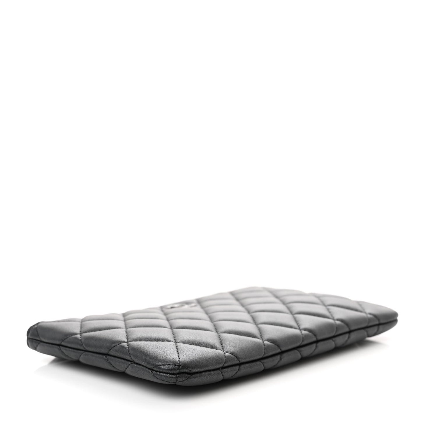 Pearly Lambskin Quilted Cosmetic Case So Black