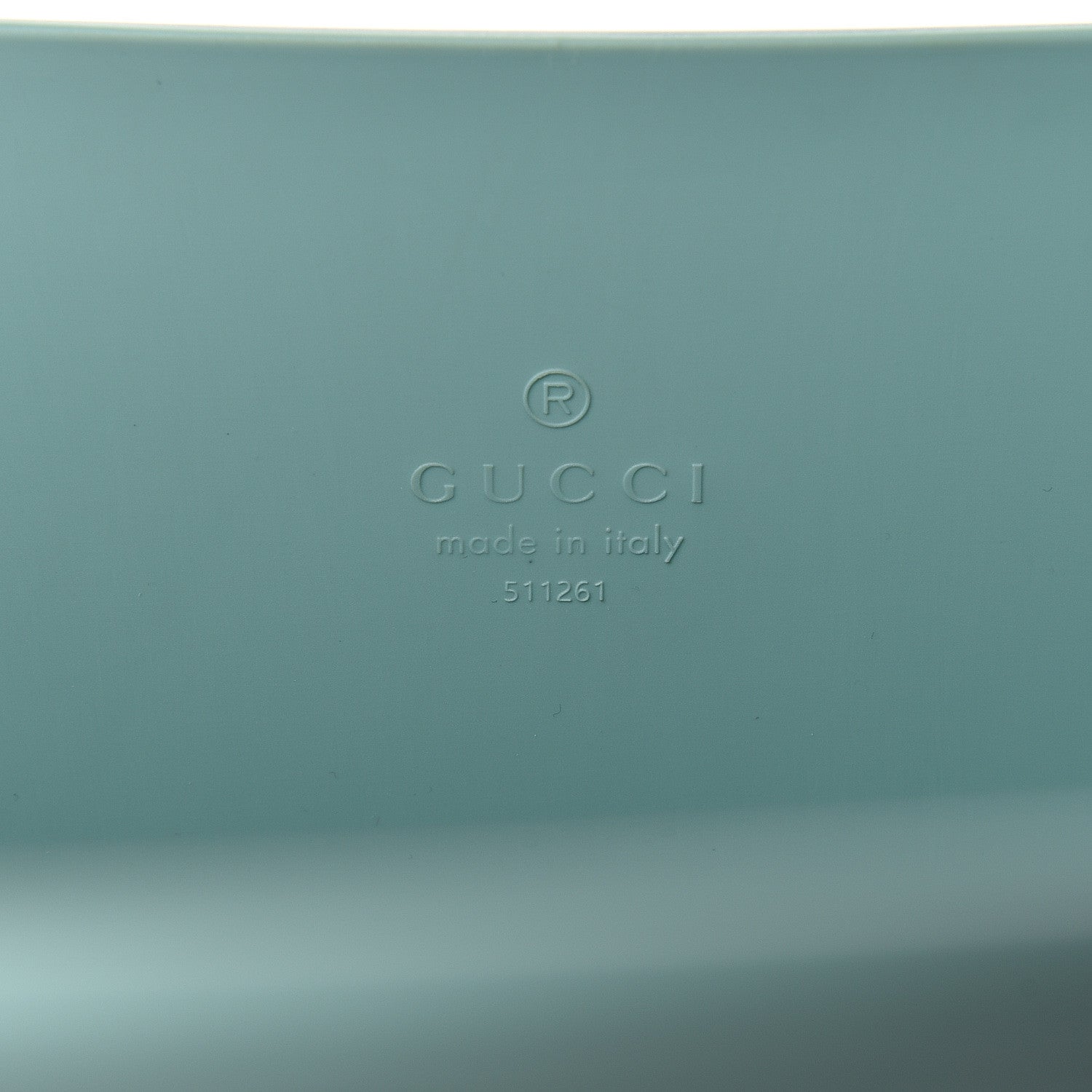 Gucci Rubber Oversized Logo Tote Teal 6 of 6