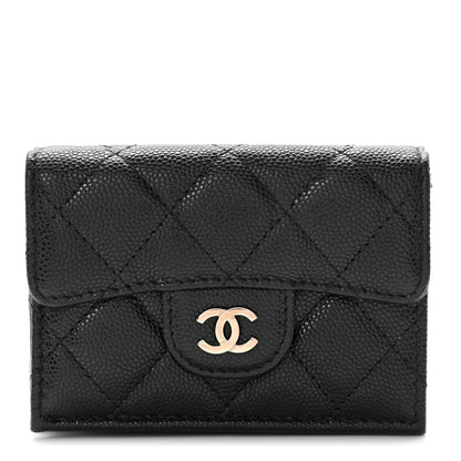 Chanel Caviar Quilted Double Flap Wallet Black 1 of 10