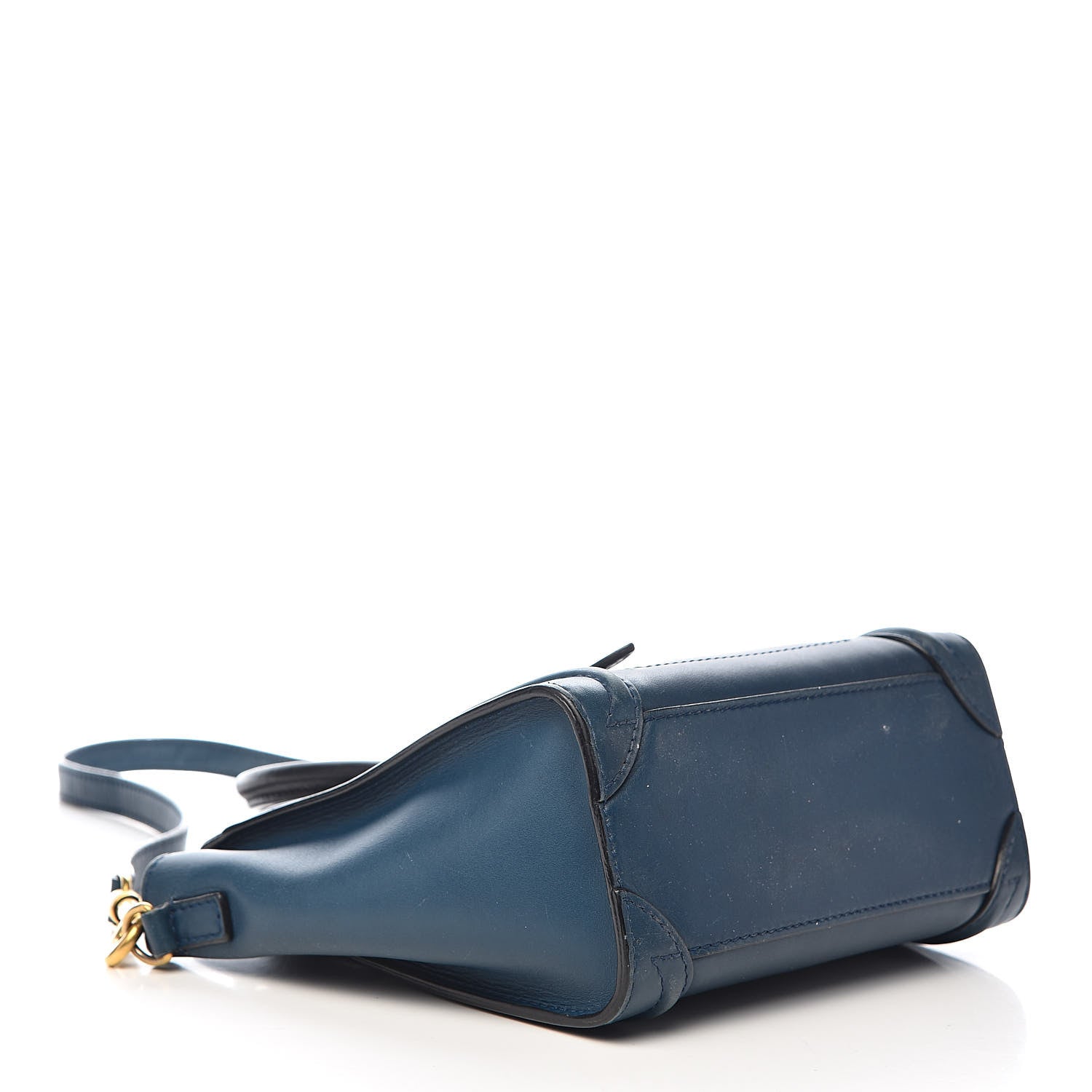Celine Smooth Calfskin Nano Luggage Ocean Blue 4 of 19