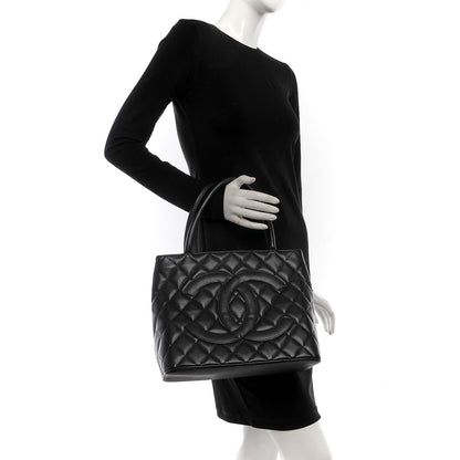 Chanel Caviar Quilted Medallion Tote Black 2 of 9